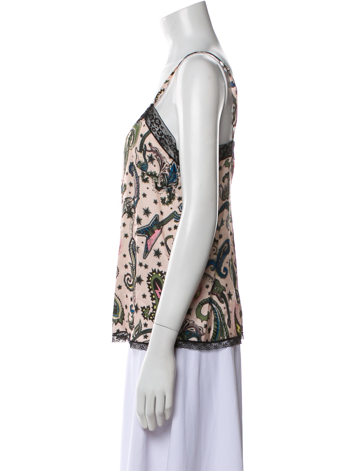 Zadig & Voltaire Paisley Print Square Neckline Top